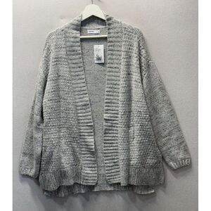 Sonoma Women's Sz M Gray The SuperSoft Open Front Cardigan Sweater